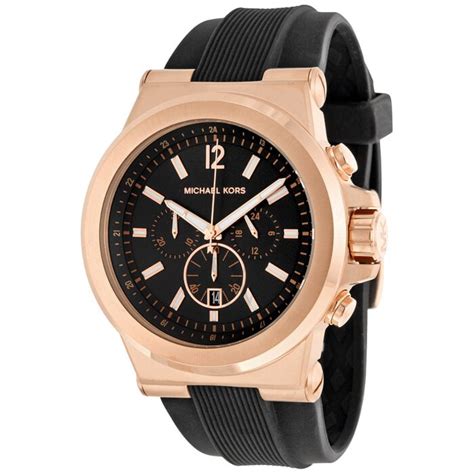 Michael Kors Men's Chronograph Runway Black Polyurethane 